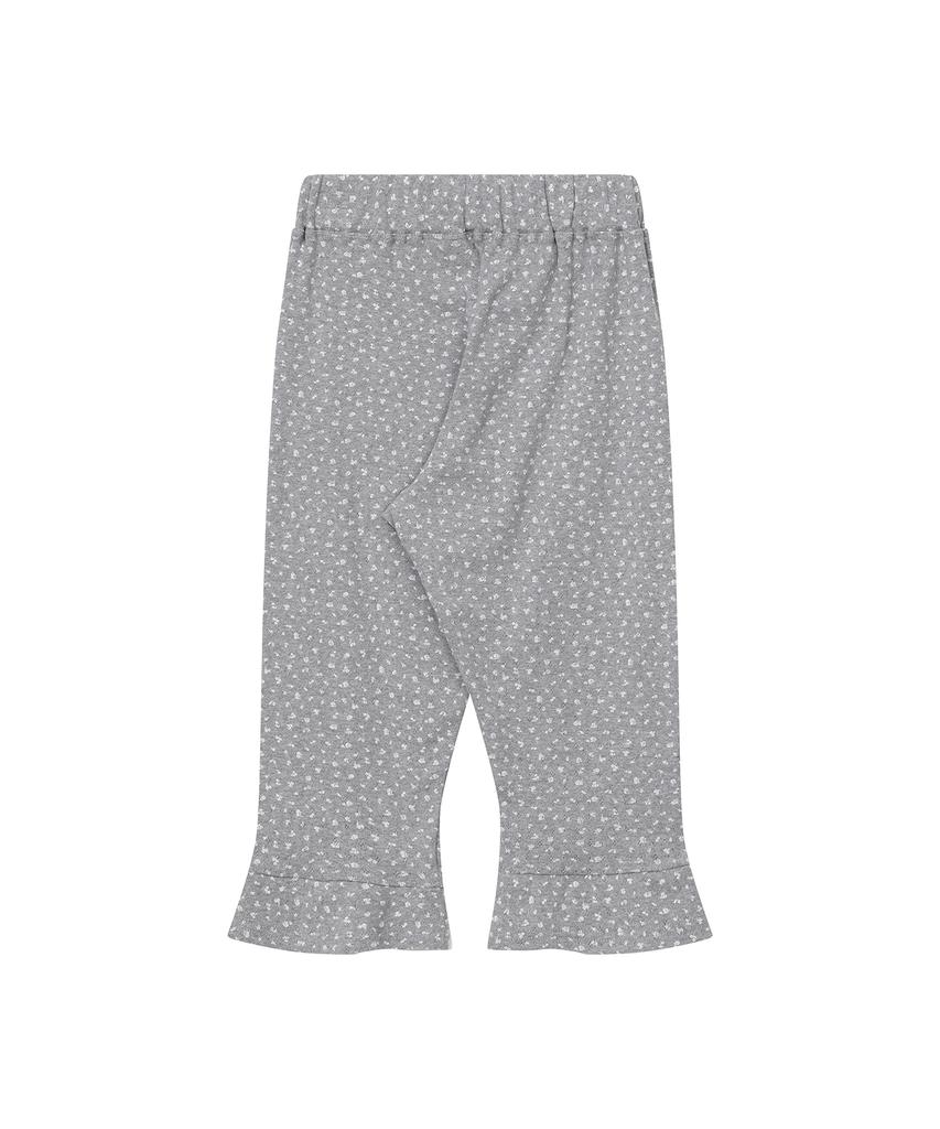 BAUF Flower Frill Leggings Pants [Gray]