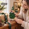 Christmas Party Supplies Dog Figurine, Resin Puppy Statue in Tree & Gift Small Animal Figurines Box Costume, Festive Desktop Mantel Decor,