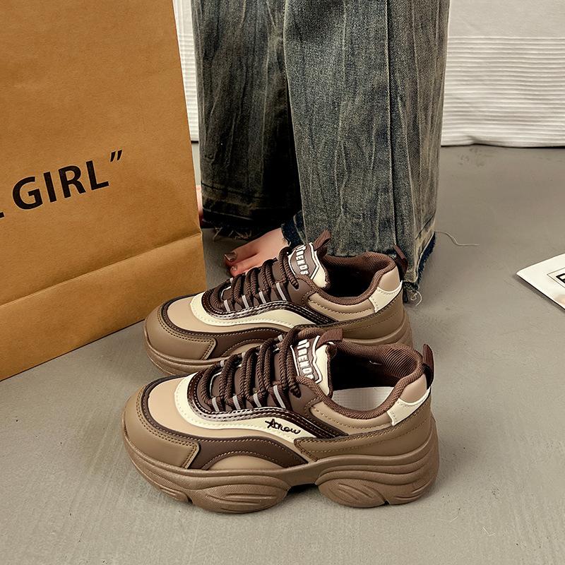 

Sneakers women s 2025 new spring and autumn running shoes versatile casual thick-soled heightening dad shoes women s EP905 40