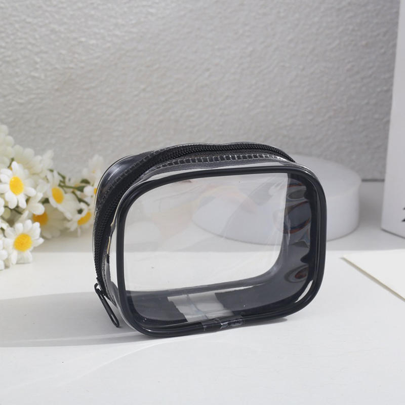 1PC Mini Clear Data Cable Storage Box Outdoor Travel Headset Multifunctional Storage Bag Data Cable Round Storage Cute PVC Bag