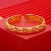 Gold-Plated Gypsophila Sparkling Openwork Bangle – Elegant, Non-Fading Hand Jewelry. Simple, Easy To Wear.