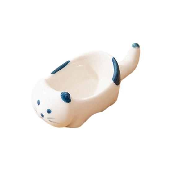Soy Sauce Dish Cat-Shaped Mini Dipping Bowl Cute Ceramic Plate for Oil Salt Vinegar Sushi Butter Chili Jam Condiments Appetizers