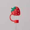 Cute Strawberry Straw Cover Caps For Stanley Cup 40 oz Tumbler Accessories Kawaii Silicone Straw Toppers Cap For 10mm Straws