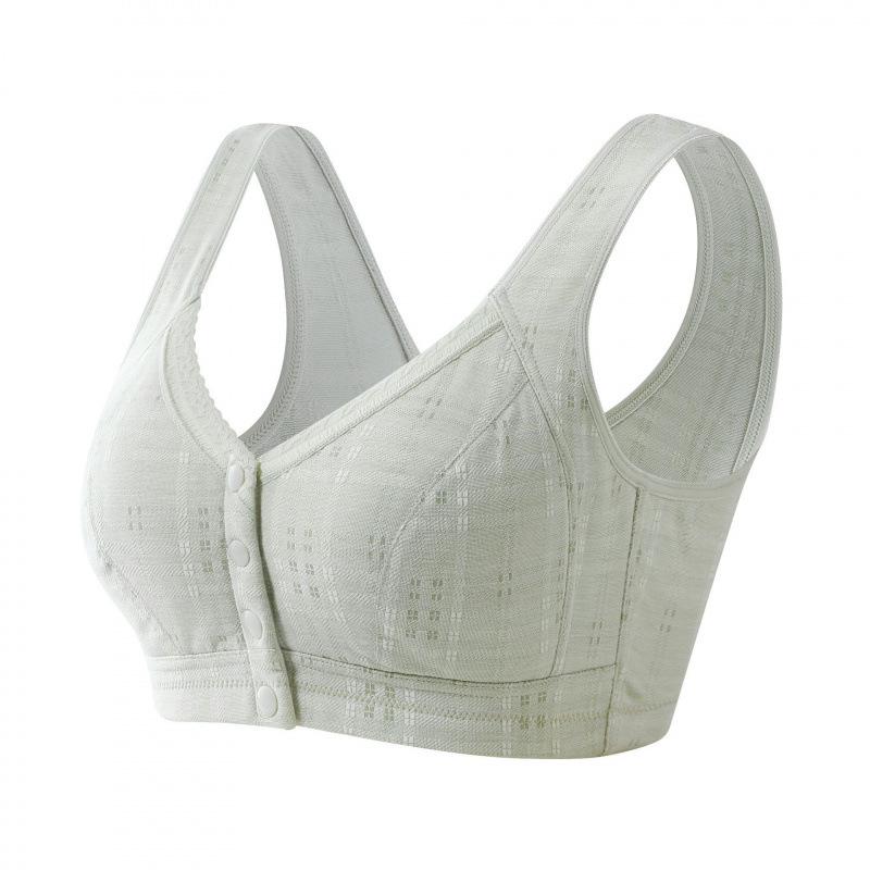 Plus Size Front-Clasp Bra Tank Tops for Mature Women, Wire-Free Comfort Bras for Moms 100B