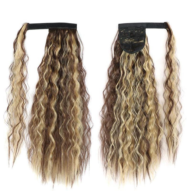 LISI HAIR Naturalnie falowane długie włosy syntetyczne przeszczepiane damskie kucyki doczepiane kucyk