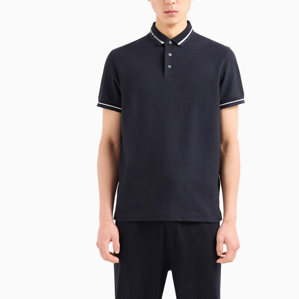 Emporio Armani Logo Placed Jersey Polo Shirt 3D1FM4-1JCYZ-09R7