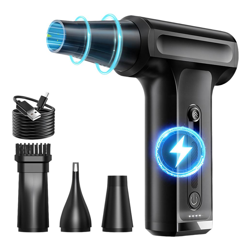 130000RPM USB Charging Blower Fan Perfect For Deep Cleaning Hard To Reach Areas Electronics And Household Items