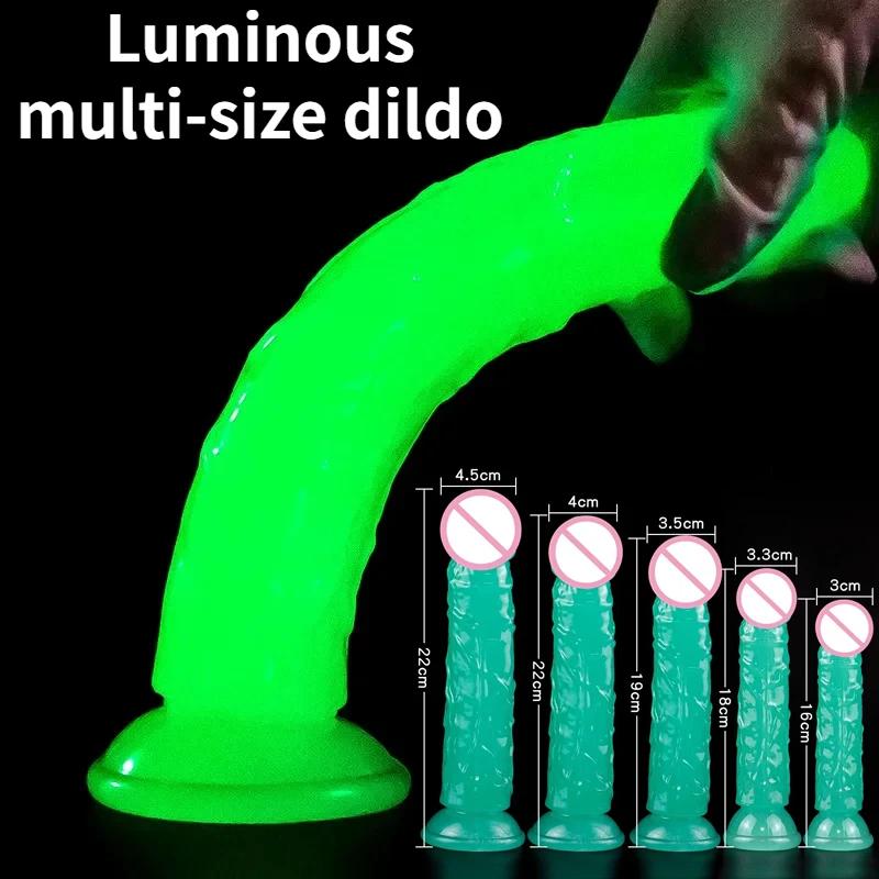 Luminous Simulation Dildo Realistic Penis for Women with Suction Cup XL Thick Couple Erotic Sex Anal Adult Toys for Men Toy