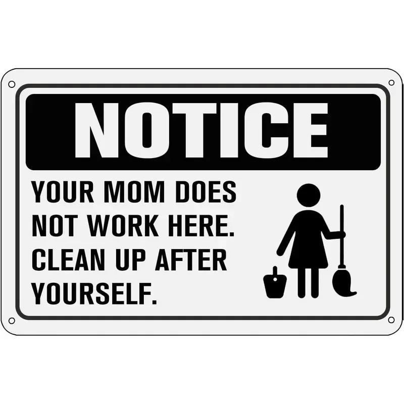 Retro No Stupid People Metal Sign Wall Decor Perfect for Home Bars Garage Cafe Club Man Cave and Pubs