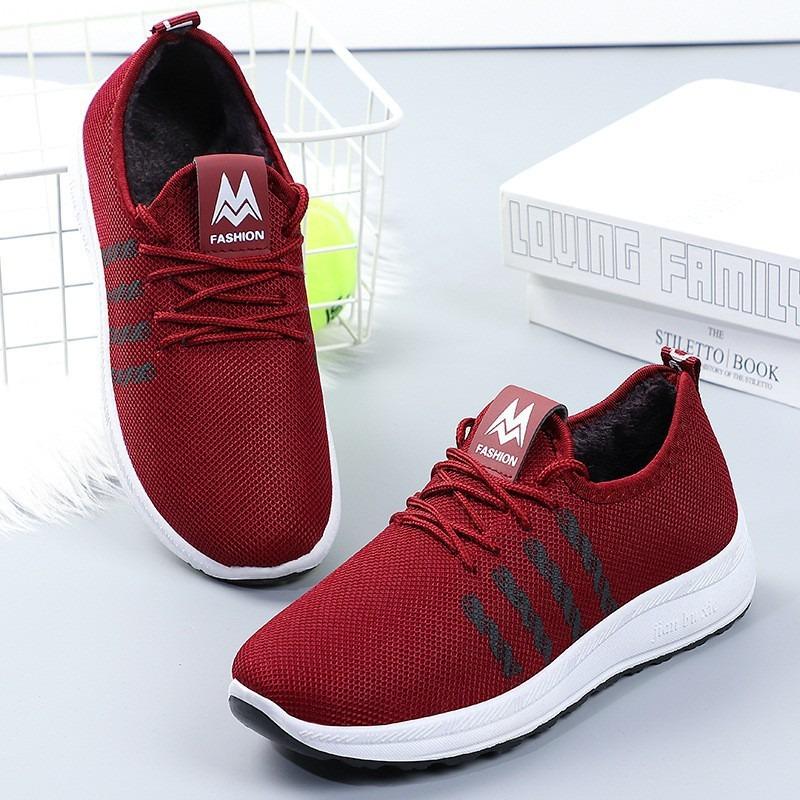 Nowe zimowe buty codzienne buty sportowe aksamitne matka antypoślizgowe buty do chodzenia