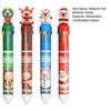 Christmas Capybara Ballpoint Pen 10 Color Retractable Cartoon Pen Smooth Writing Festive
