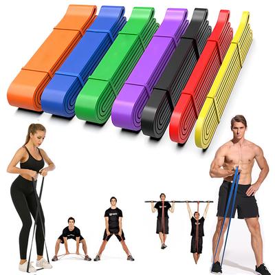 Ensembles de bandes de résistance en caoutchouc naturel de 208cm, bandes élastiques de Yoga/Fitness, équipement de Fitness Pilates, extenseur d'entraînement unisexe