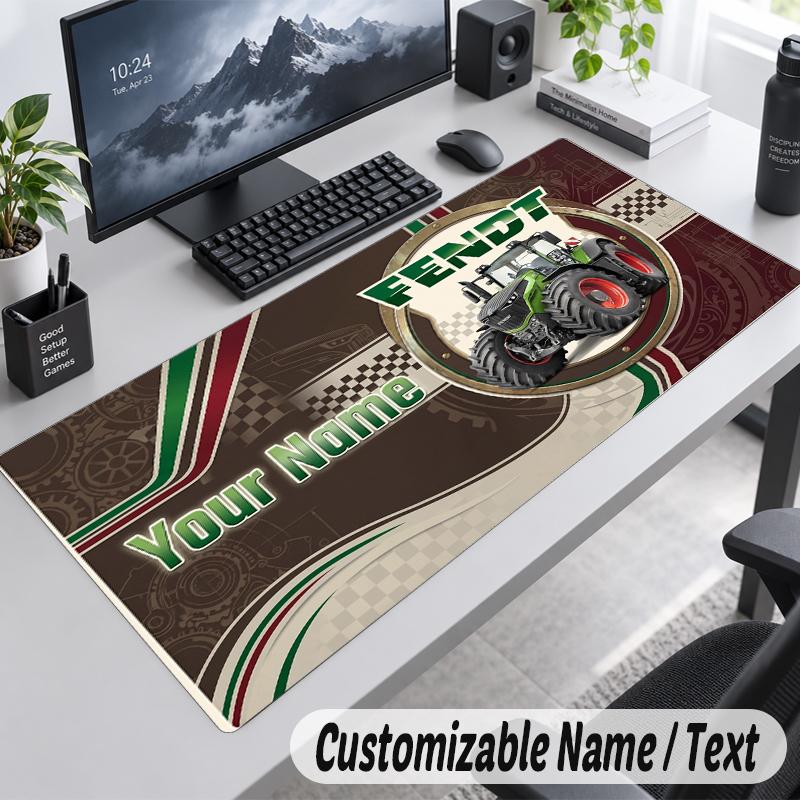 Custom Name Text Mouse Pad Fendt Personalized Desk Pad For Work And Gaming