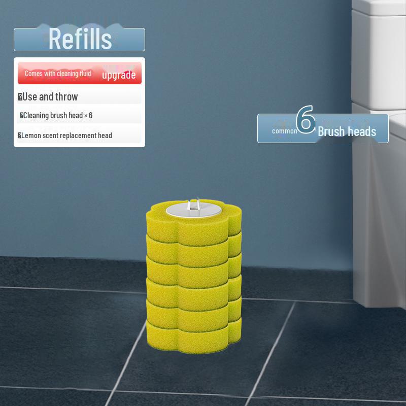 

Cleaning Disposable Wall-Mounted Toilet Brush for Easy Replacement Clean Up Without Blind Spots No-Wash