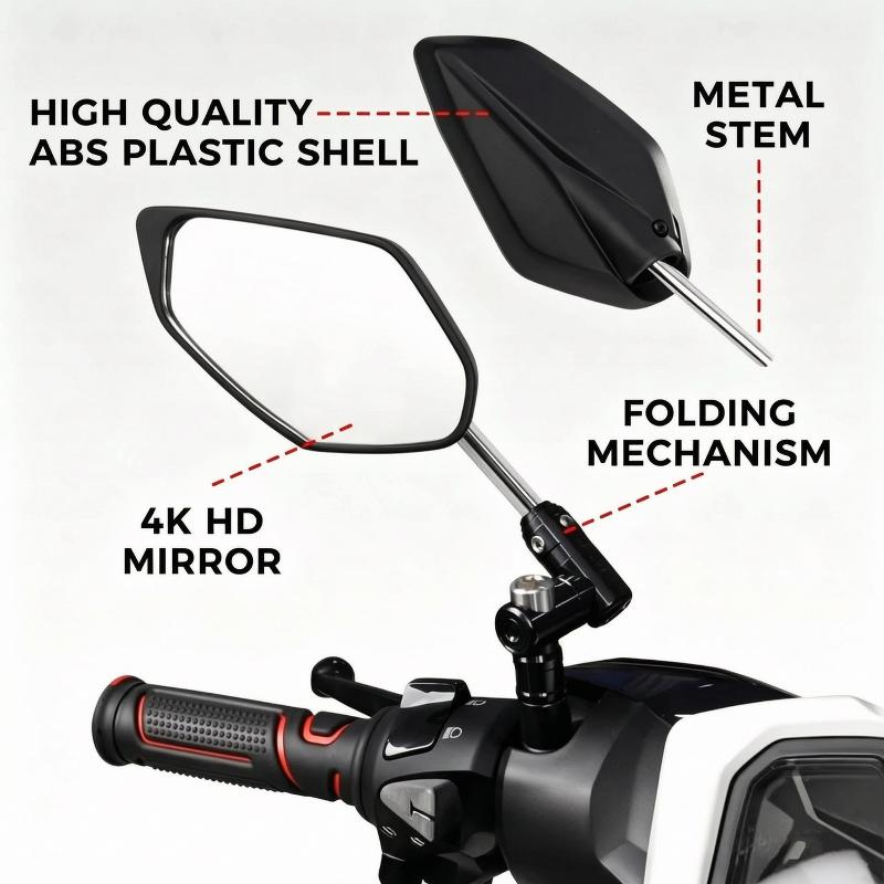 Universal Vision Non Graded Side Mirror For Any Motorcycle 1Pair Motorcycle Modified Rearview Mirror