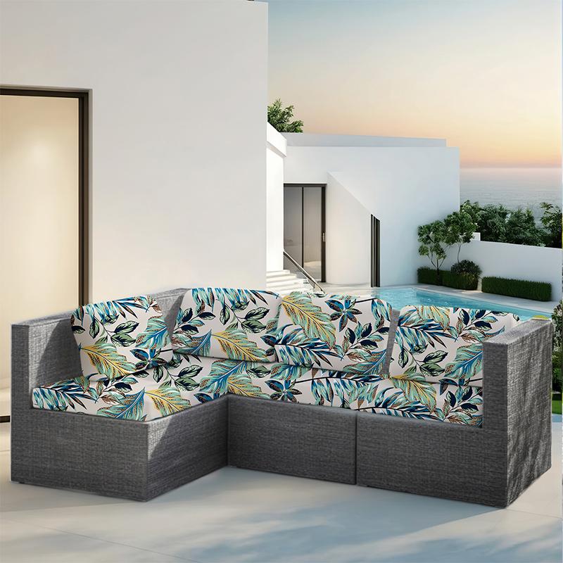 Tropical Print Outdoor Cushion Covers Non-Slip Sofa Protectors Reversible Patio Furniture Covers for Sectional/Chair/Loveseat