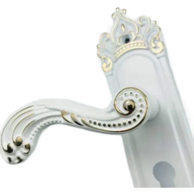 European Style Handle Lock Door Lock Key Kit Combination Aluminum Alloy Retro Lock Family Room Door Hardware Accessories
