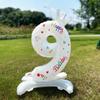 32 Inch Crown Decoration Style Aluminum Film Digital Balloon Number Balloon Standing Iballoon Children Birthday Party White