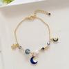 A Sweet, Cute, Elegant, and Dreamy Star and Moon Bracelet, a Fashionable Moon Bracelet for Women, a Beaded Bracelet with