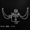 1pc Devil Eye Titanium Steel Shoe Chain Metal Entagram Pendant Women Shoes Decoration Accessories Boots Shoe Party Diy Jewelry