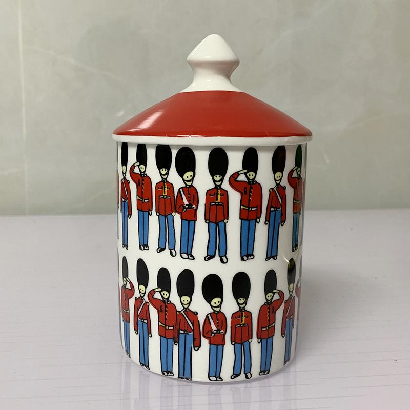 Neuschwanstein Castle Candle Holder Candles Jar Retro Storage Bin Ceramic Caft Home Decoration Jewerlly Storage Box