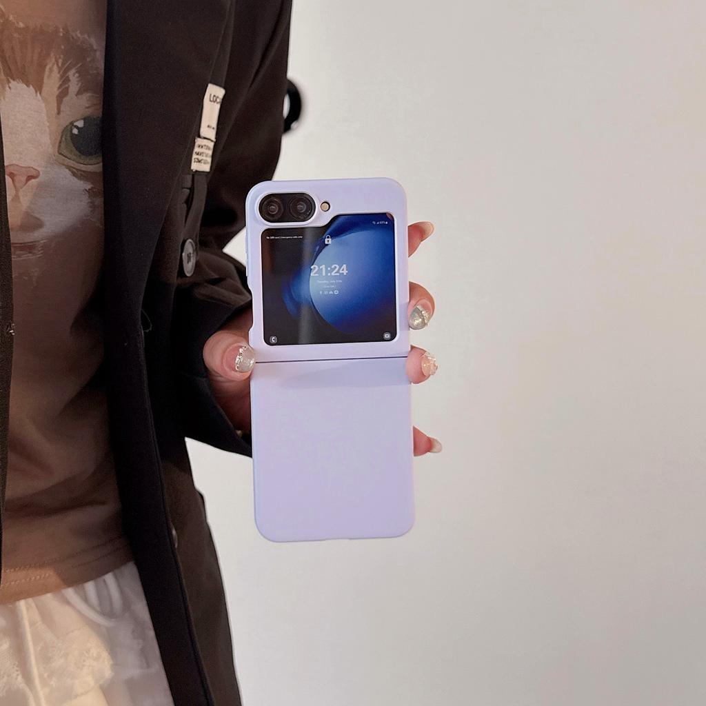 New Model Suitable for Samsung Z Flip7 Mobile Phone Case Ultra-thin PC Skin Feeling 3 4 5 6 Simple Folding Protective Case