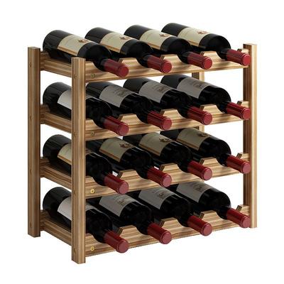 Solid Wood Modern Minimalist Wine Rack Cabinet Ornament