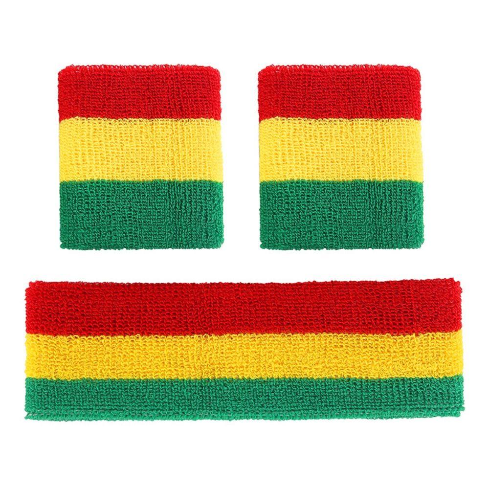 3Pcs/Set Elastic Sport Wristbands Head Sweat Sweatband Running Yoga Hair Bands  Men Women