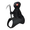 Halloween Dog Rider Costume Grim Reaper Dark Outfit Adjustable Chest Strap Accessory for Small Medium Large Pets