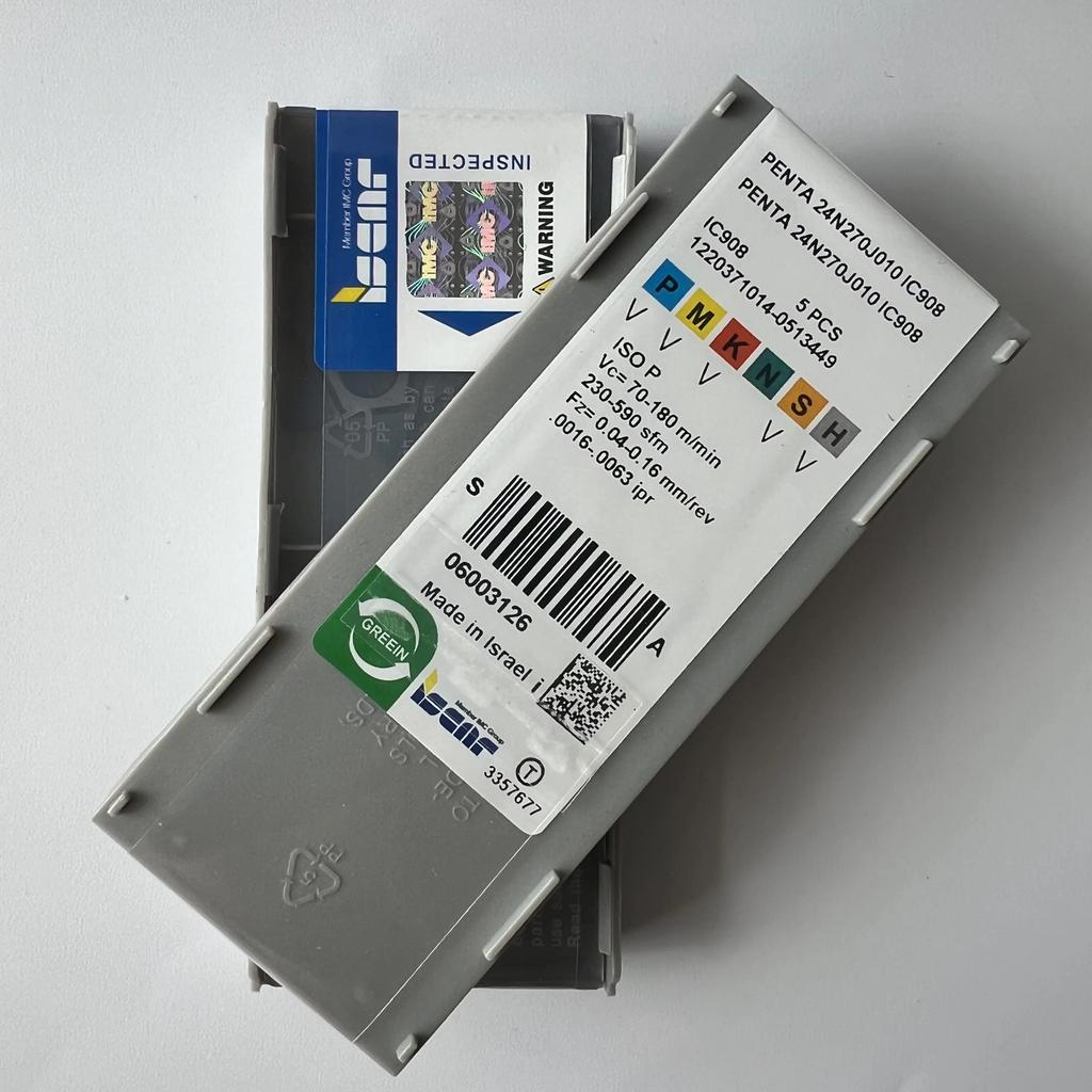 ISCAR / PENTA24N270J010 IC908 /  Industrial indexable Carbide Inserts 5 Pcs