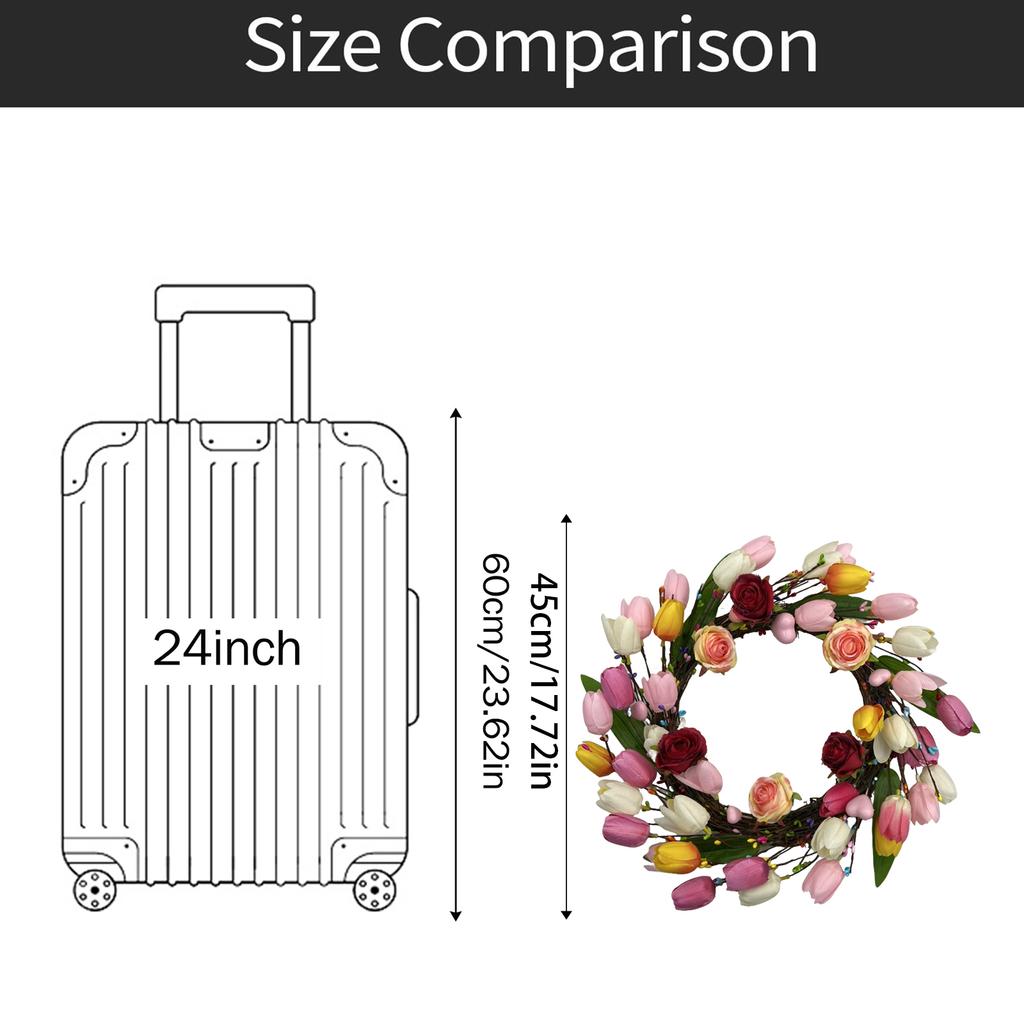 45cm 3D Valentine's Day Wreath Door Hanging Home Decoration, Mall Window Display, Christmas Decoration