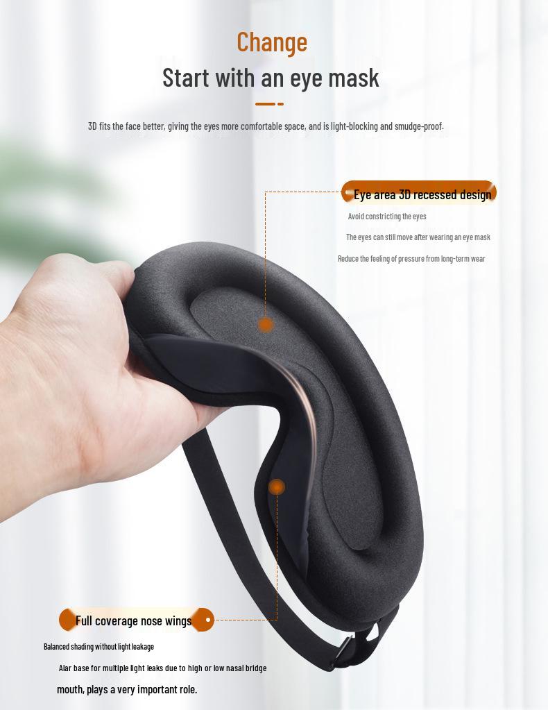3D Memory Foam Sleep Eye Mask – Skin-Friendly Stereo Shading Mask