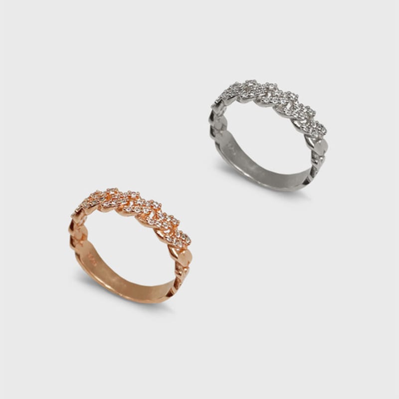 Jean Paul Clarisse [SILVER] Cubic Chain Ring JS-25-004R