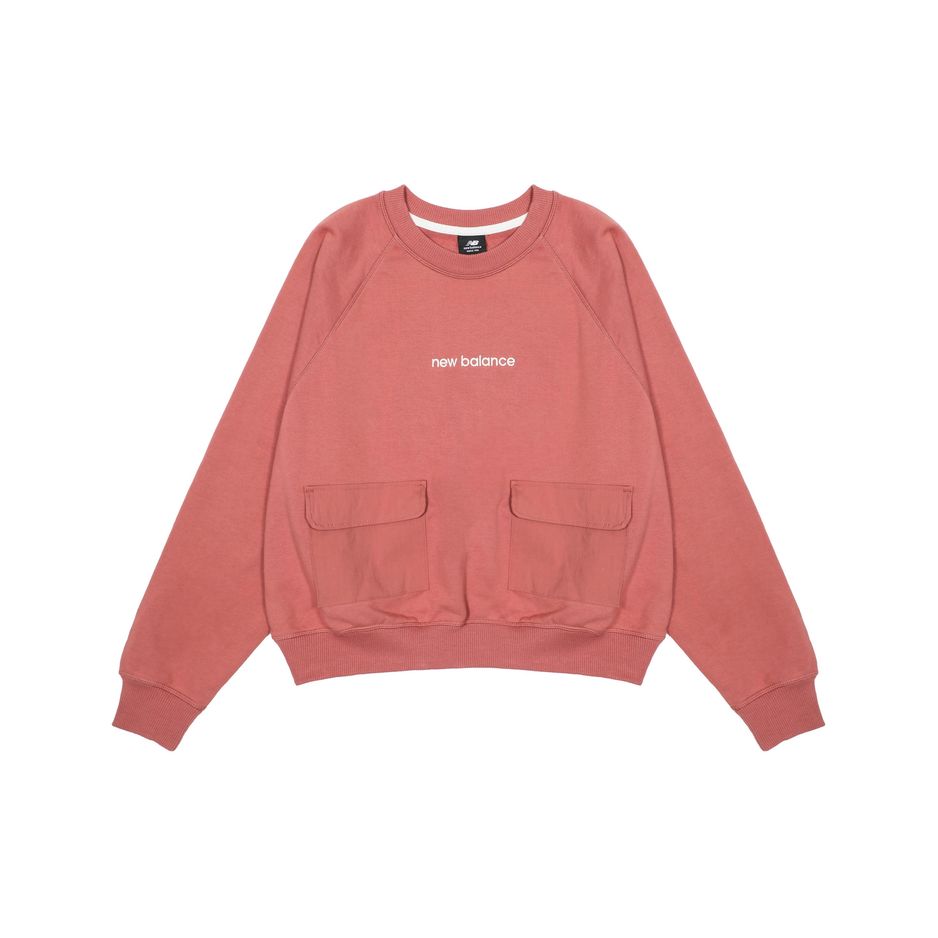 (WMNS) New Balance Casual Pocket Sweatshirt Asia Sizing  Rose Pink  Women s AWT23320-MIN M