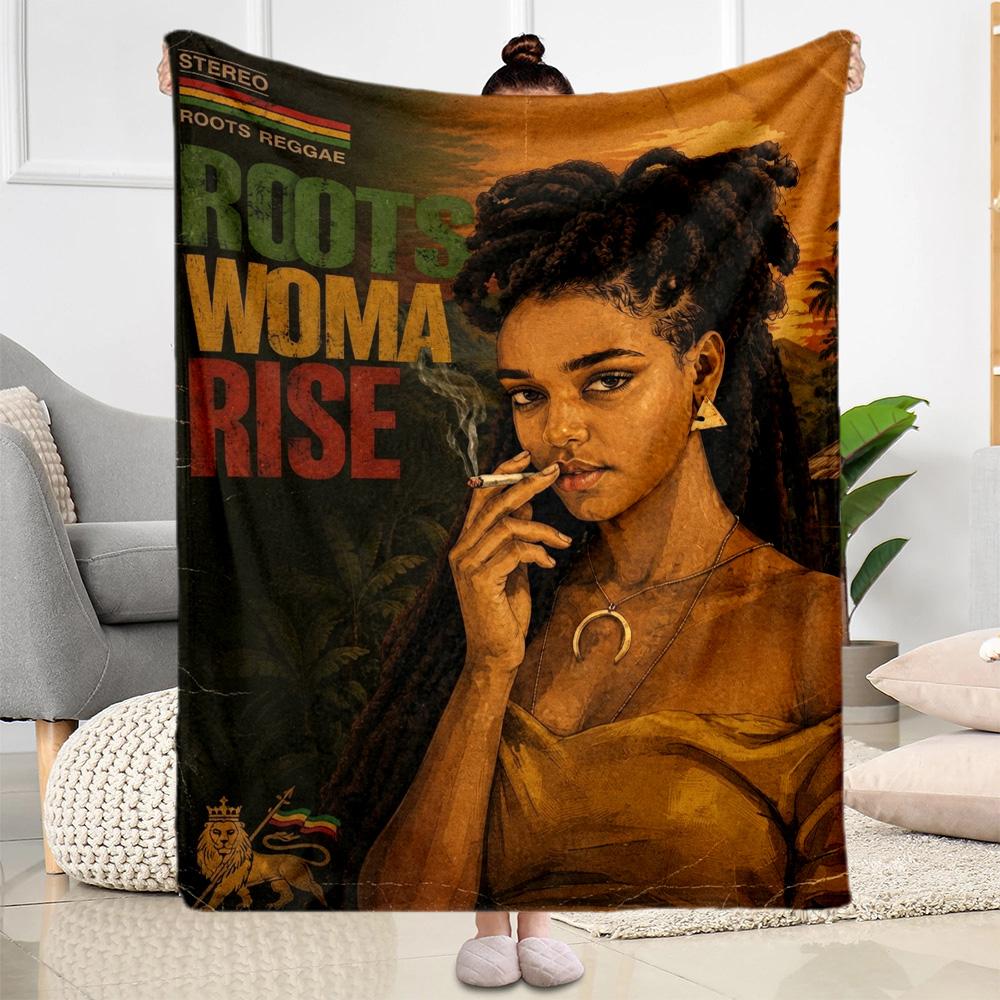 Bob Marley Reggae Legend Blanket Warmthful Decor Suitable For Office Chair Picnics Seaside Four Seasons Universal Stylish Decor