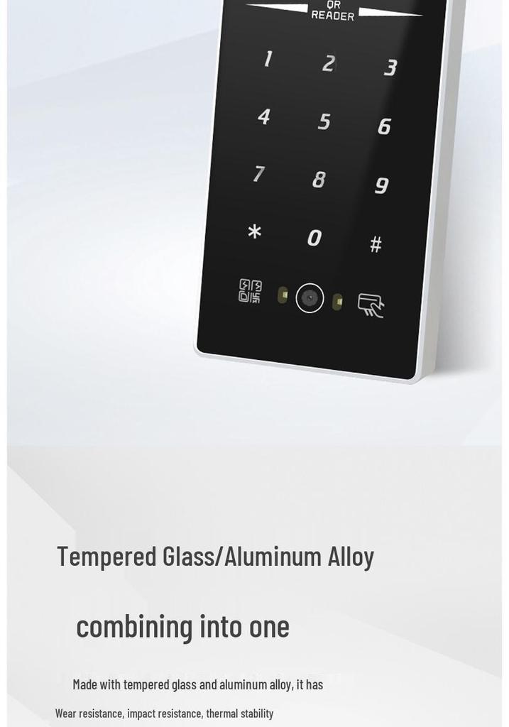 Metal Access Control Card Reader with RS232/RS485/TTL Ports & QR Code Scanner