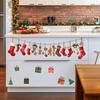 Cartoon Christmas Stocking Gift Box Wall Stickers, Christmas Room Decoration Wall Stickers