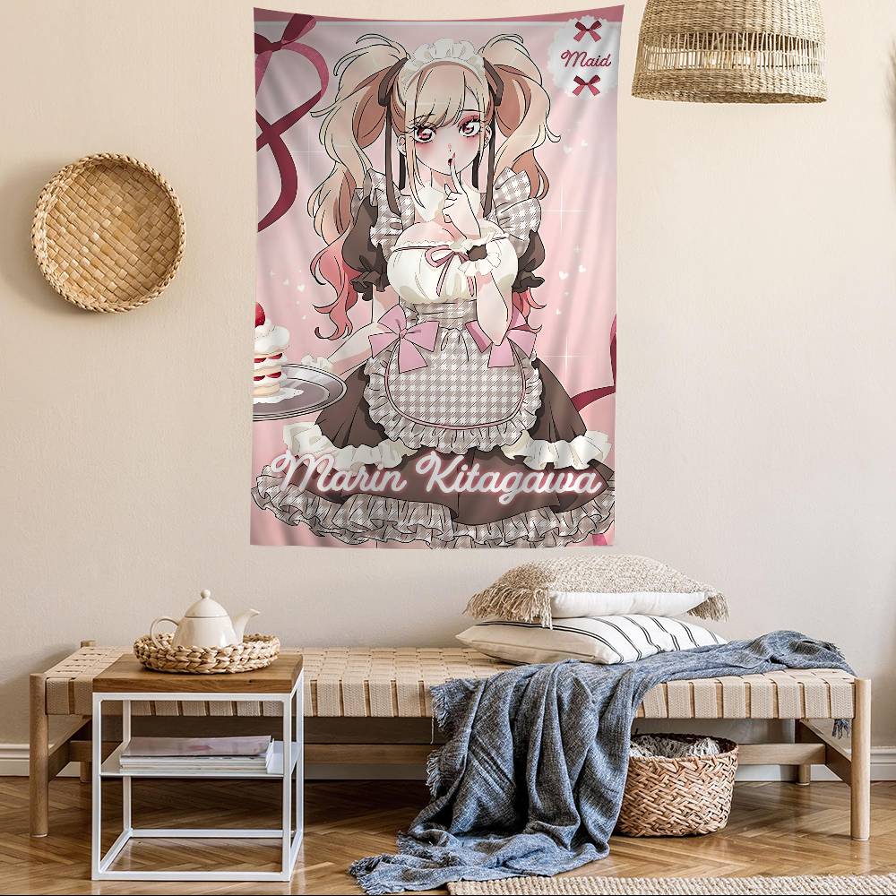 Mein DressUp Darling Marin Kitagawa Wandteppich der Cosplay-Enthusiast Traumhafte Raumdekoration für Fans von romantischen Komödien-Animes