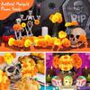 2.17 InchMexican Marigold Artificial Flowers Day of The Dead DIY Garland String Halloween Diwali Party Home Outdoor Decoration