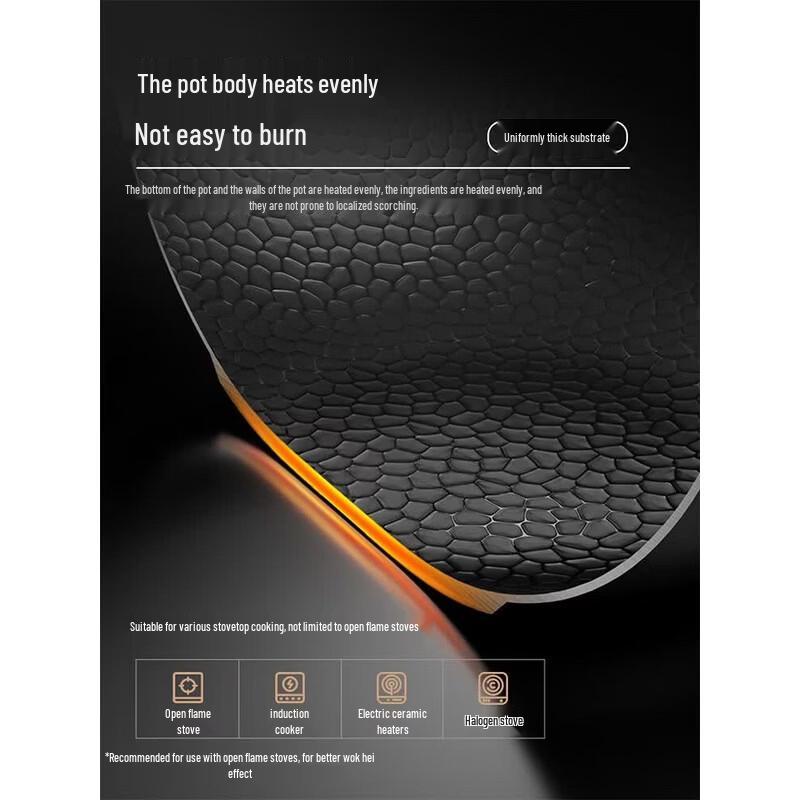 Supor 34cm Titanium Iron Non-Stick Wok