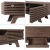 TV Cabinet with One Drawer And Two Doors, TV Furniture, TV Panel, TV Cabinet. Unique Design, Vintage Wood Color.
