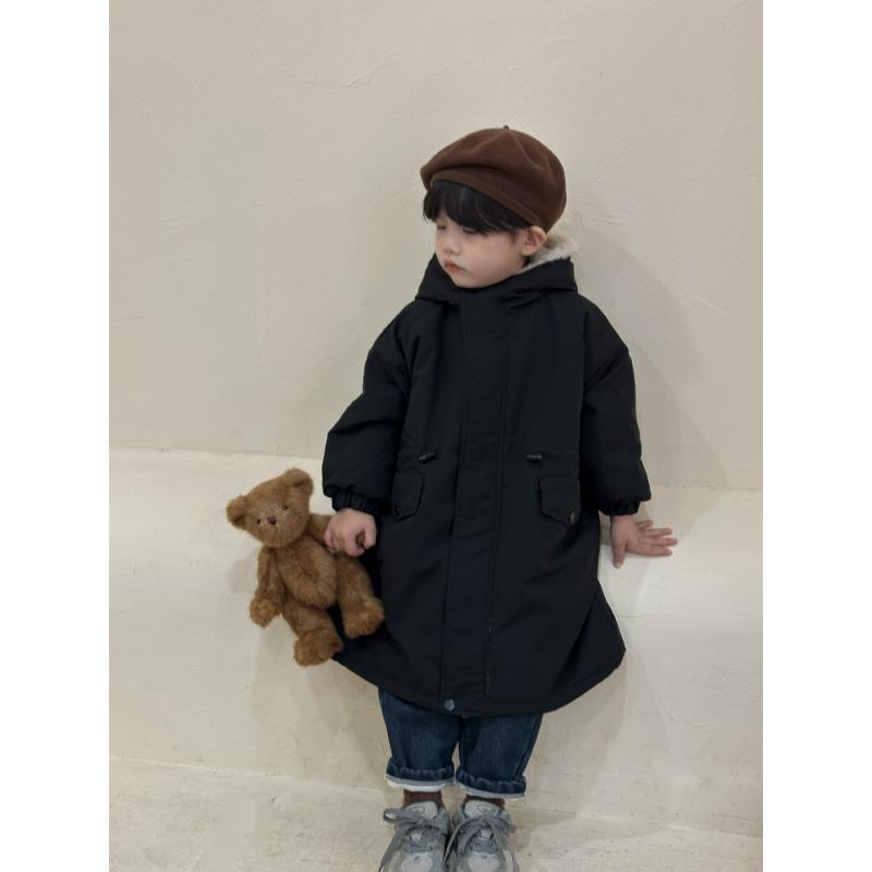 Vêtements pour enfants Styles Moyens Longs Garçons Filles Peluche Imitation Épais