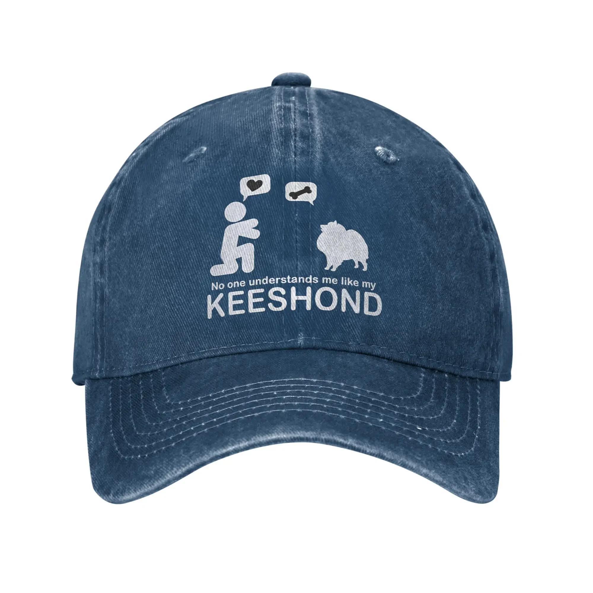 

No One Understands Me Like My Keeshond Casual Baseball Cap Kpop Rock Hip Hop Hats Summer SunProof Streetwear Baseball Caps One Size