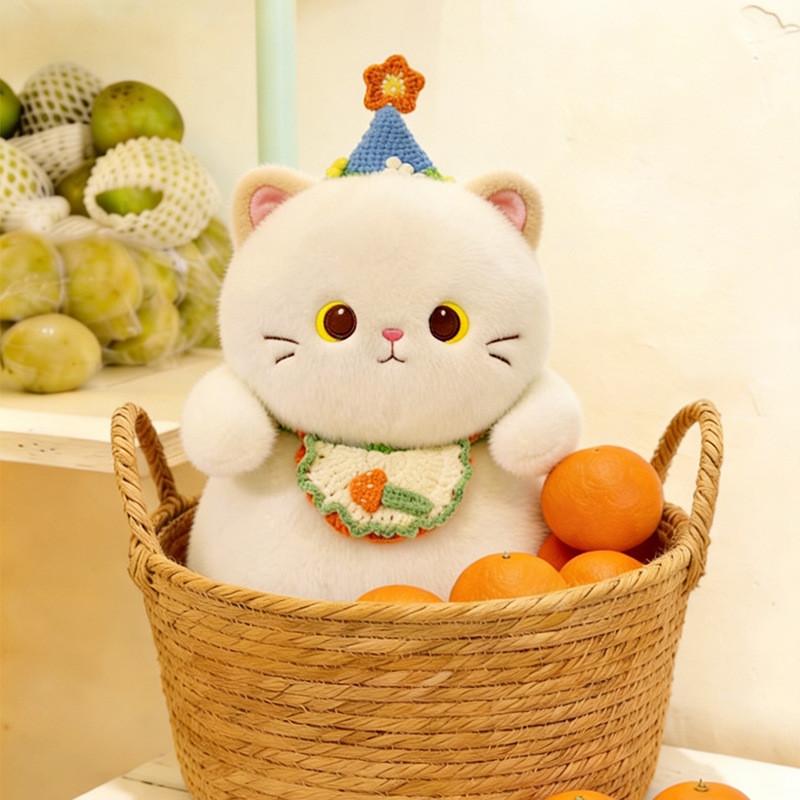 Cute Threecolor Cat Plush Toy Pillow With Soft Stuffing For Kids And Adults