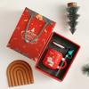 Tasse à boire en forme d'élan de Noël, tasse créative rouge pour personnes âgées, tasse en céramique avec chapeau de Noël haut de gamme, mignonne