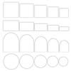 Square Arch Rectangle Cookie Cutter Mold Wavy Round Shaped Blessing Frame Fondant Cookie Cutting Die Baking Cake Decorating Tool