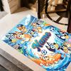 Bluey's Soccer Fun Customized Name Floor Mat Perfect for Study room Foyer Decorate room Playrooms Anti-slip Rug Decorate Offices