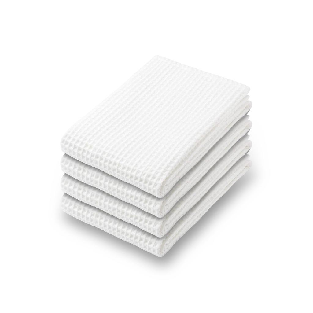 MUJI Waffle Large Bath Towel - Set of 4, 70 X 140 Cm, Off-White Smooth Texture, Low Lint Shedding, Quick-drying 84705939