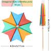 BLUE TOP Cocktail Umbrella Parasol Picks 4 Inch Pack 50pcs,Drink Umbrella Toothpicks for Drink&Food, Decorative toothpicks for Children's Day