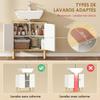 Bathroom Under-Sink Cabinet, 2 Doors, Adjustable Shelf, 60 x 30 x 61 cm, White